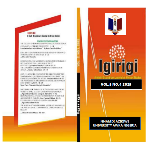 					View Vol. 5 No. 4 (2025): A Multi-Disciplinary Journal of African Studies Vol. 5 No. 4 2025
				